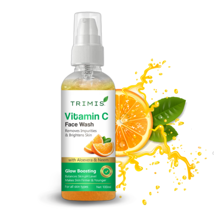 Vitamin C Face Wash with Aloe Vera, Neem & Orange Extract | Brightens & Deeply Cleanses | No Alcohol or Harsh Chemicals | For All Skin Types | 100ml | Paraben-Free & Sulphate-Free